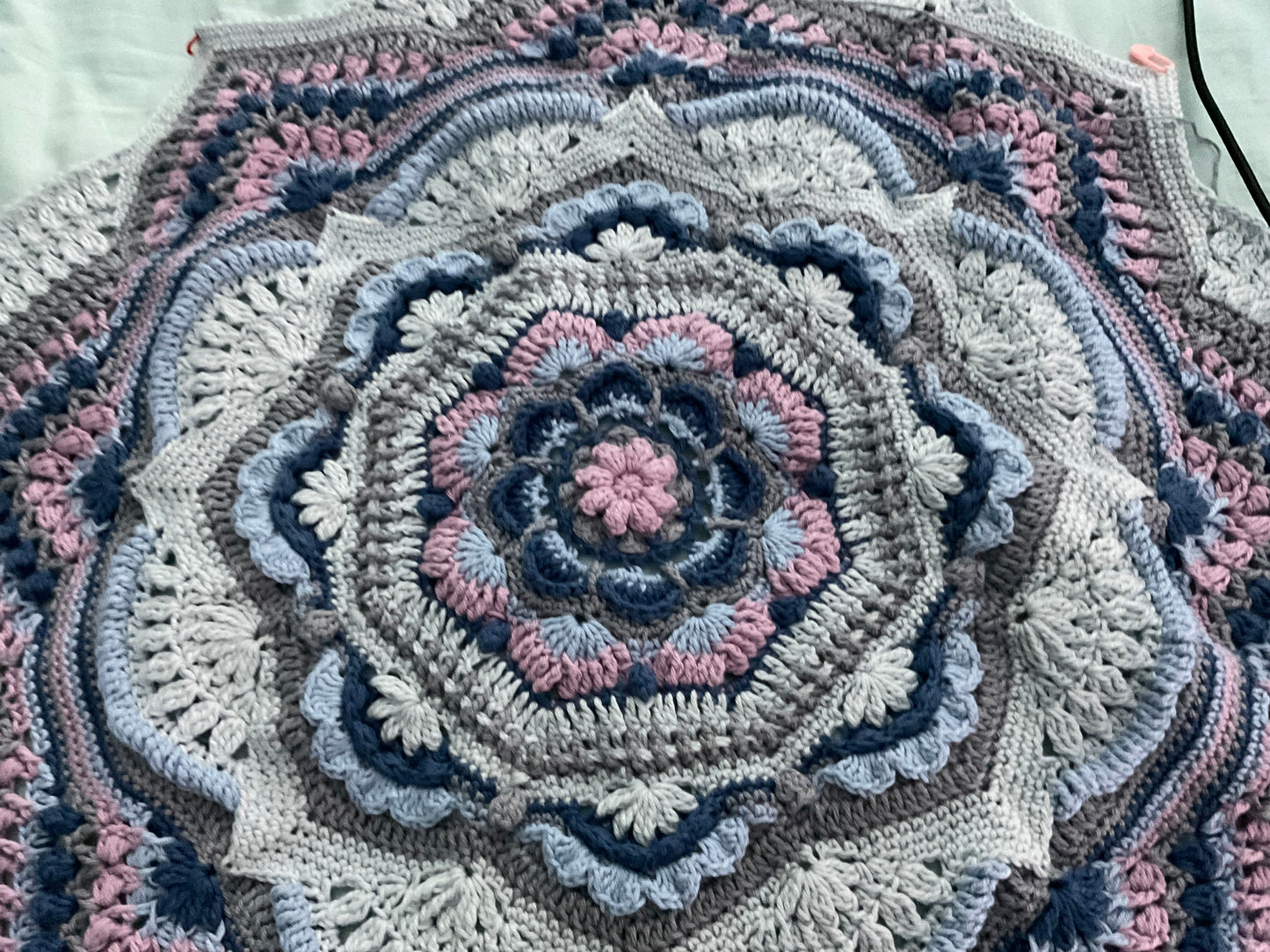Stunning Afghan, Blanket or Throw - Crocheted by CALA