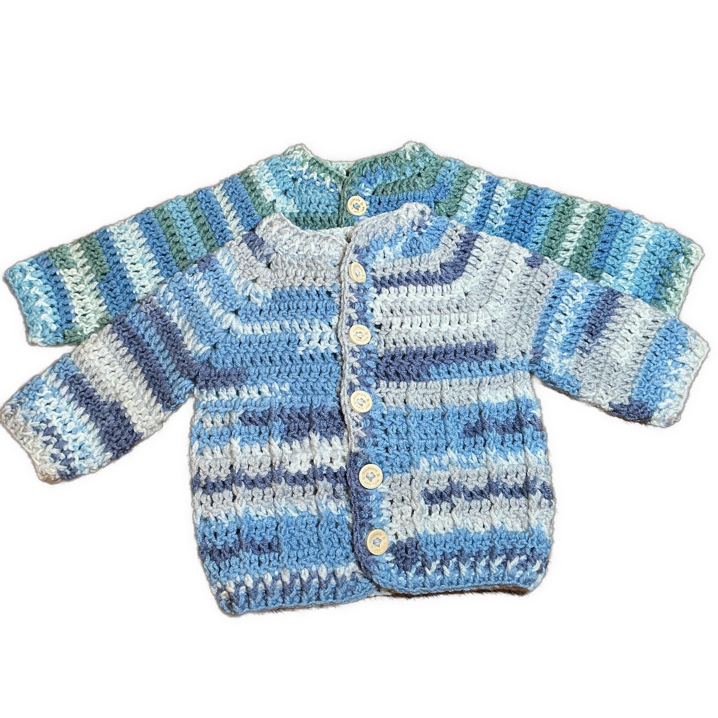 Hand Crocheted “Bambino” Baby Prints Cardigan | 3-6 months - Crocheted by CALA