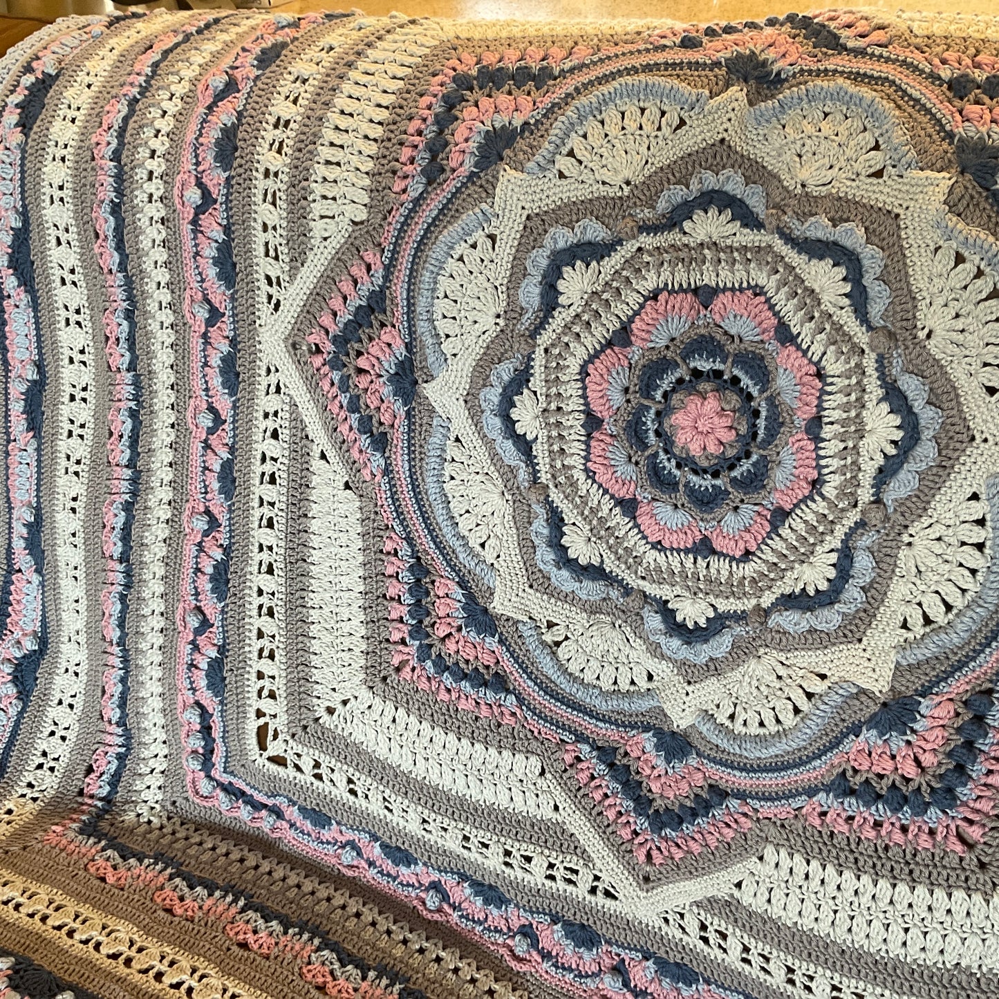 Stunning Afghan, Blanket or Throw - Crocheted by CALA
