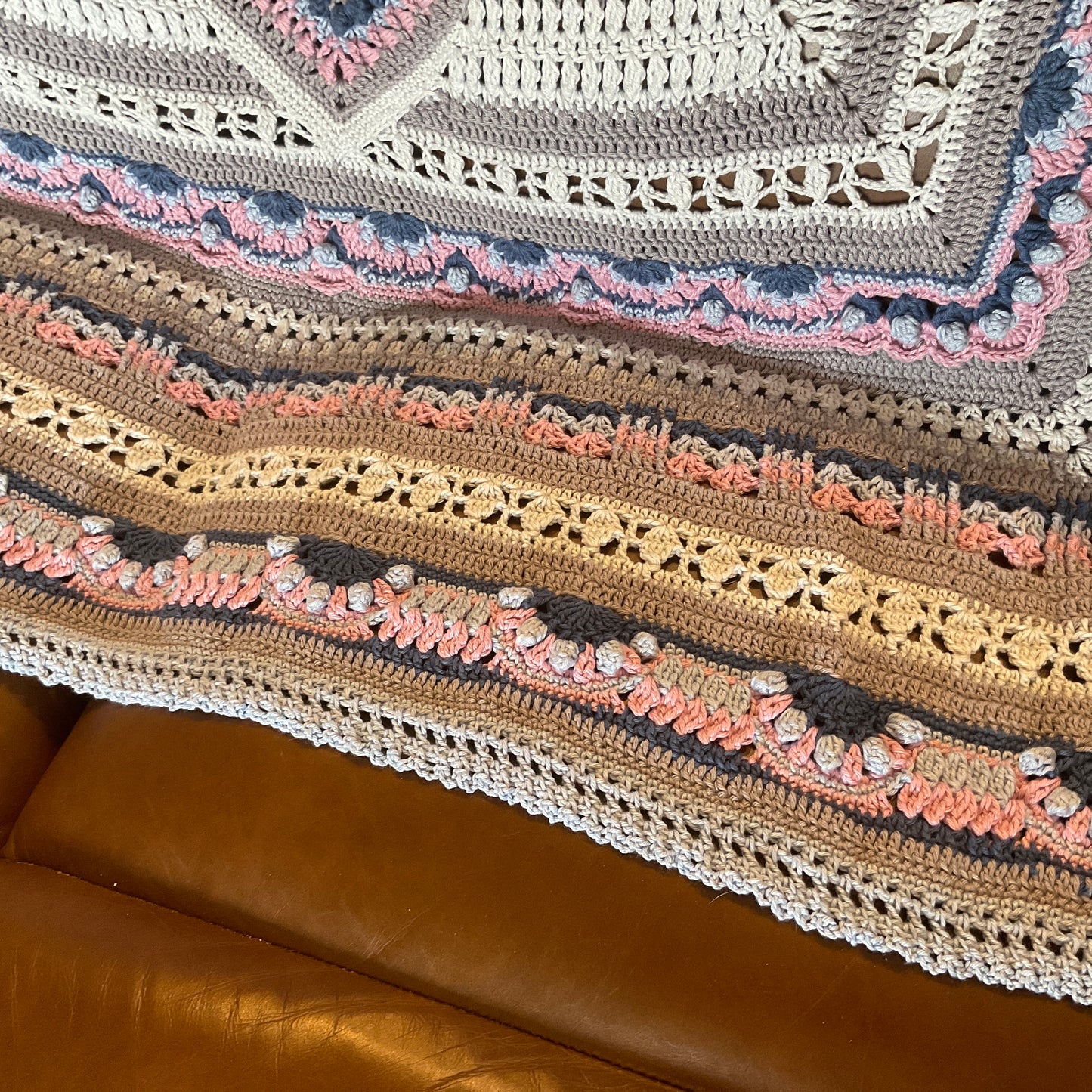 Stunning Afghan, Blanket or Throw - Crocheted by CALA