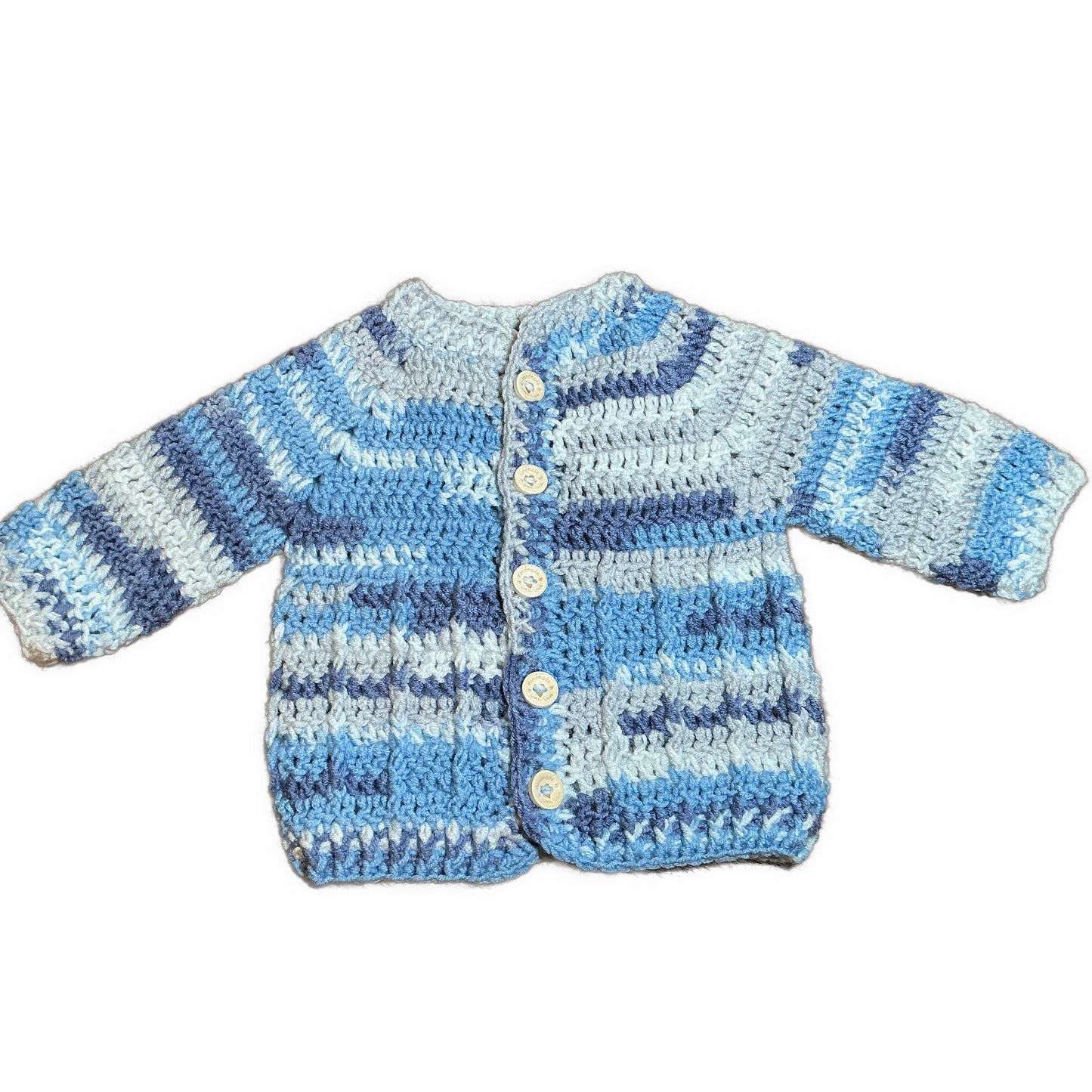 Hand Crocheted “Bambino” Baby Prints Cardigan | 3-6 months - Crocheted by CALA