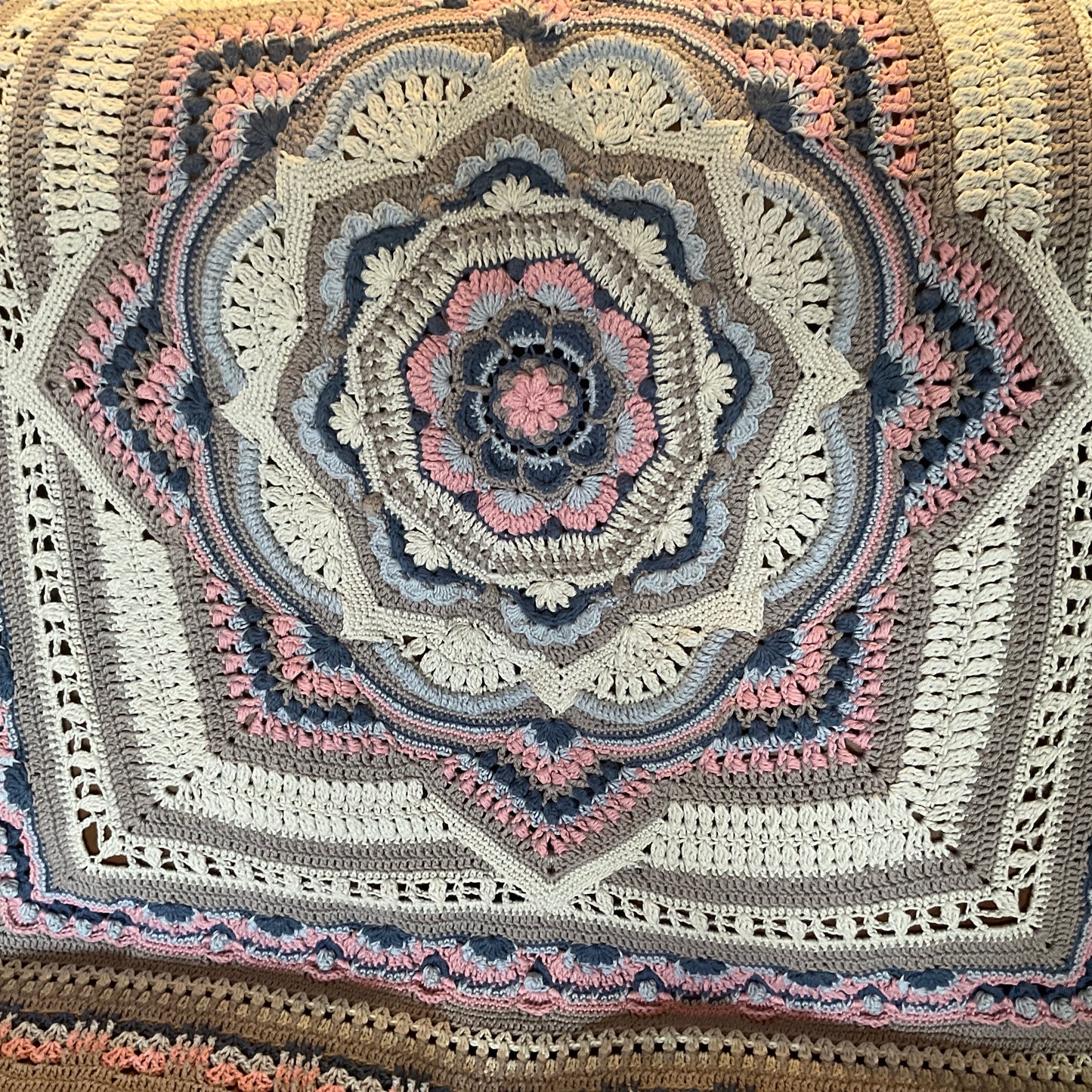 Stunning Afghan, Blanket or Throw - Crocheted by CALA